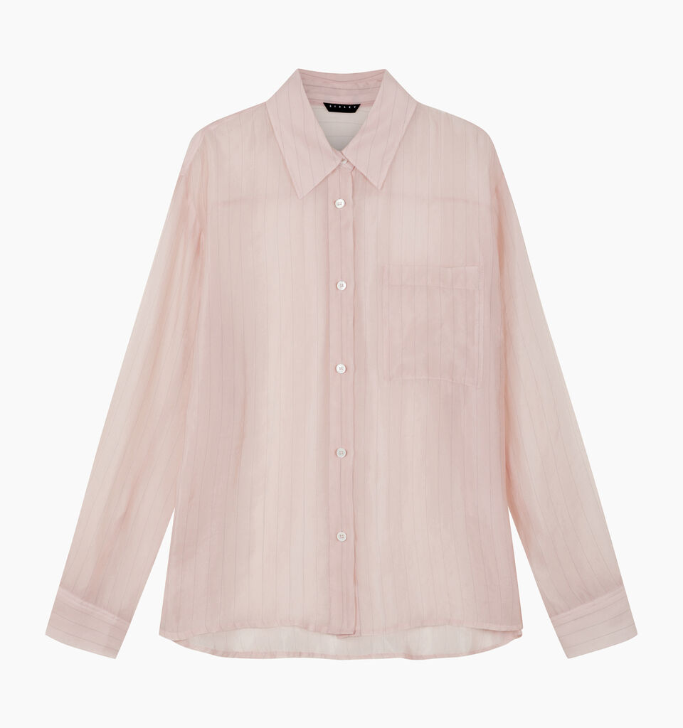 Pink semi sheer shirt - sisley k shirts - Blush | Sisley K image number 1